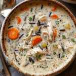 Creamy Crockpot Chicken Wild Rice Soup Recipe