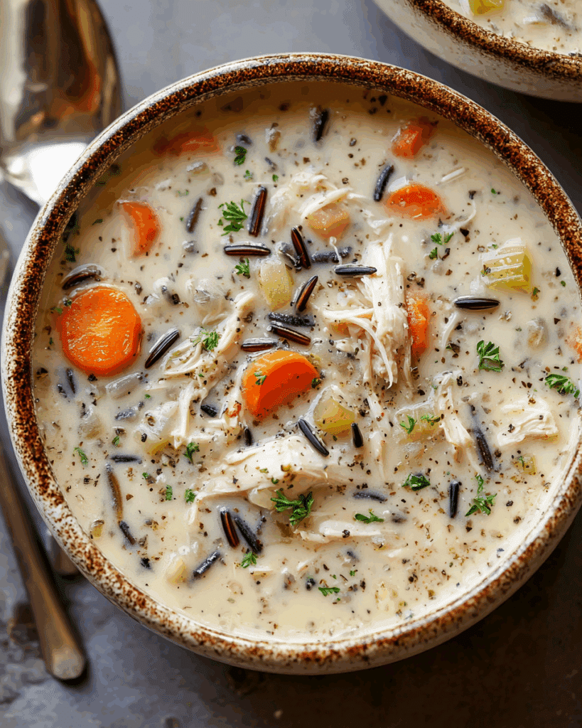 Creamy Crockpot Chicken Wild Rice Soup Recipe