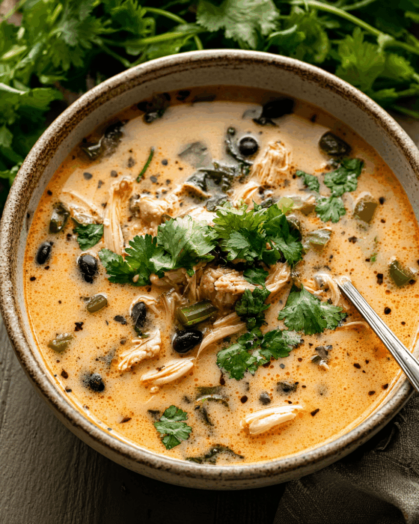 Chicken, Poblano, and Black Bean Soup Recipe