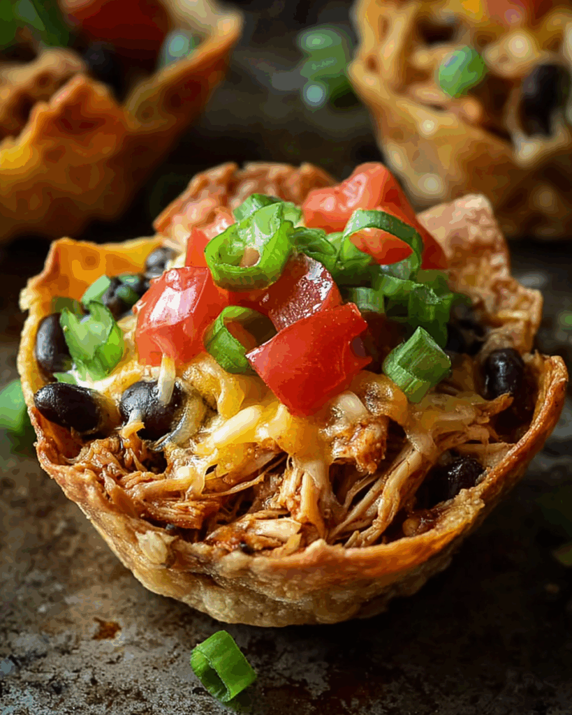 Mini Chicken Taco Cups Recipe