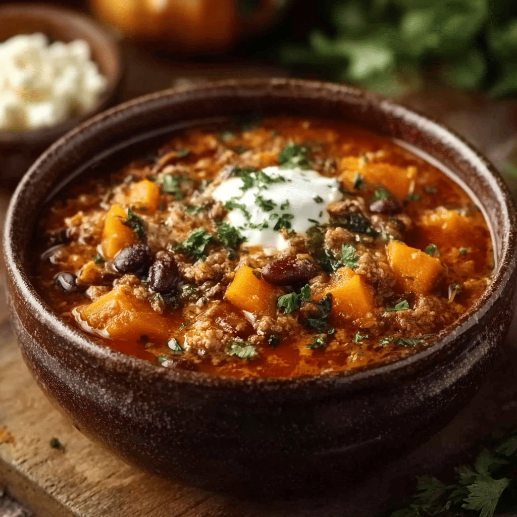 Chicken Chili with Pumpkin Recipe - Recipe Image