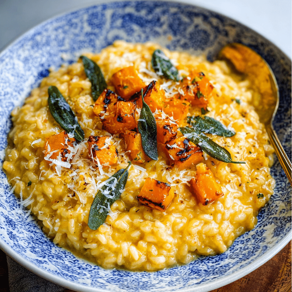 Butternut Squash Risotto with Sage and Parmesan Recipe