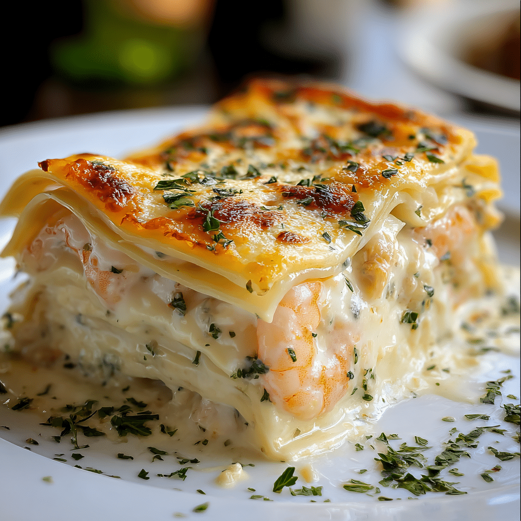 Shrimp & Crab Alfredo Lasagna Roll-Ups Recipe - Recipe Image
