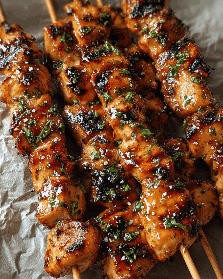 Garlic Parmesan Chicken Skewers with Ranch Marinade Recipe