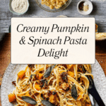 Pumpkin Pasta with Garlic and Spinach Recipe