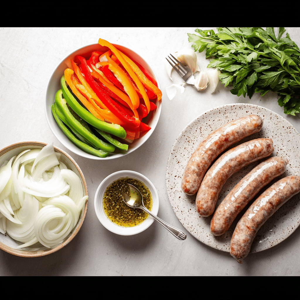 One-Pan Italian Sausage and Peppers Recipe - Recipe Image