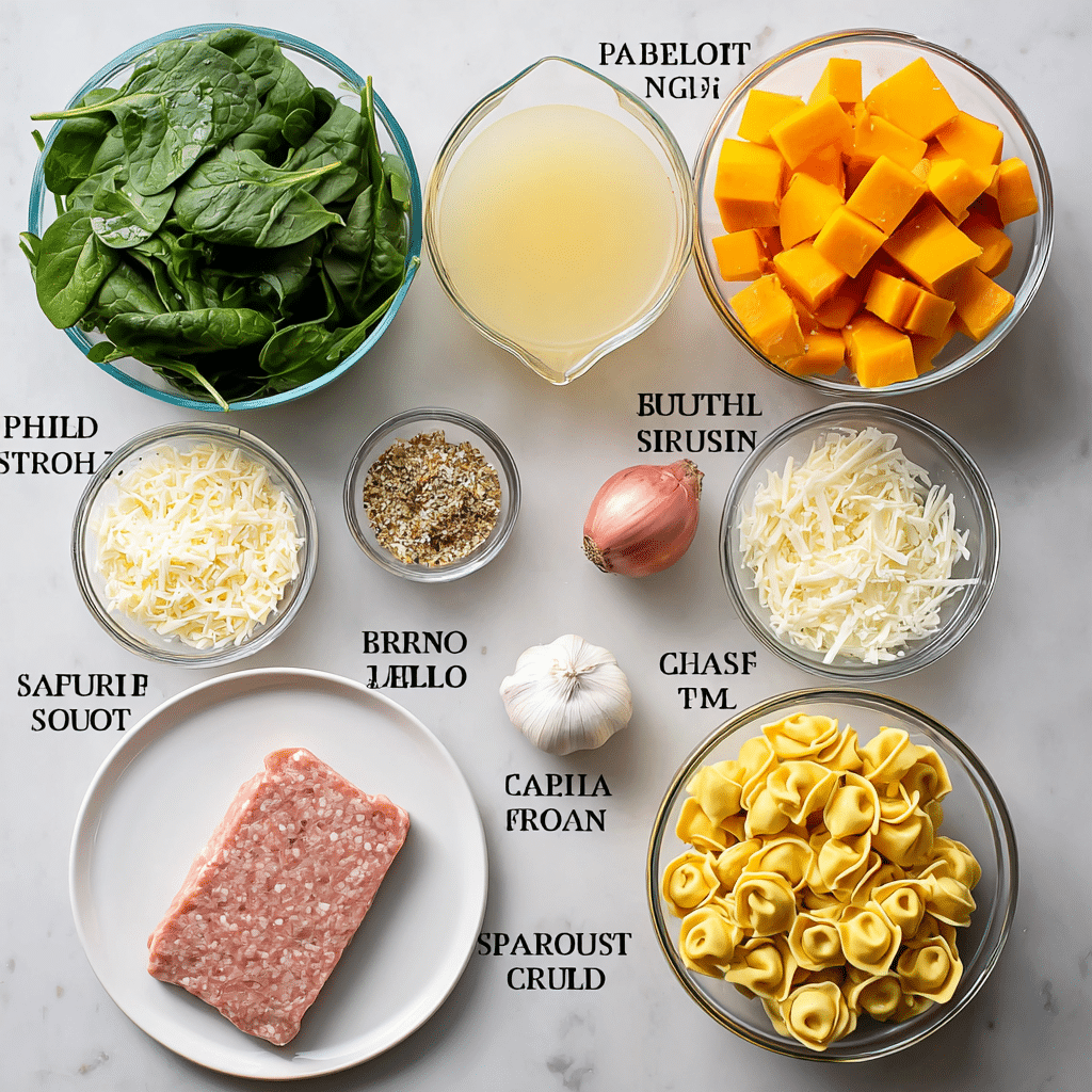 Sausage Butternut Squash Tortellini Soup Recipe - Recipe Image