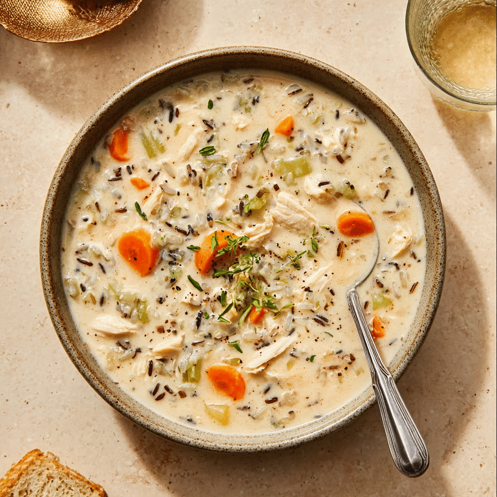 Creamy Chicken Wild Rice Soup Recipe - Recipe Image