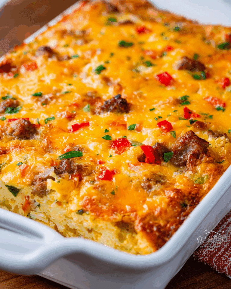 Hashbrown Casserole with Eggs & Cheese Recipe