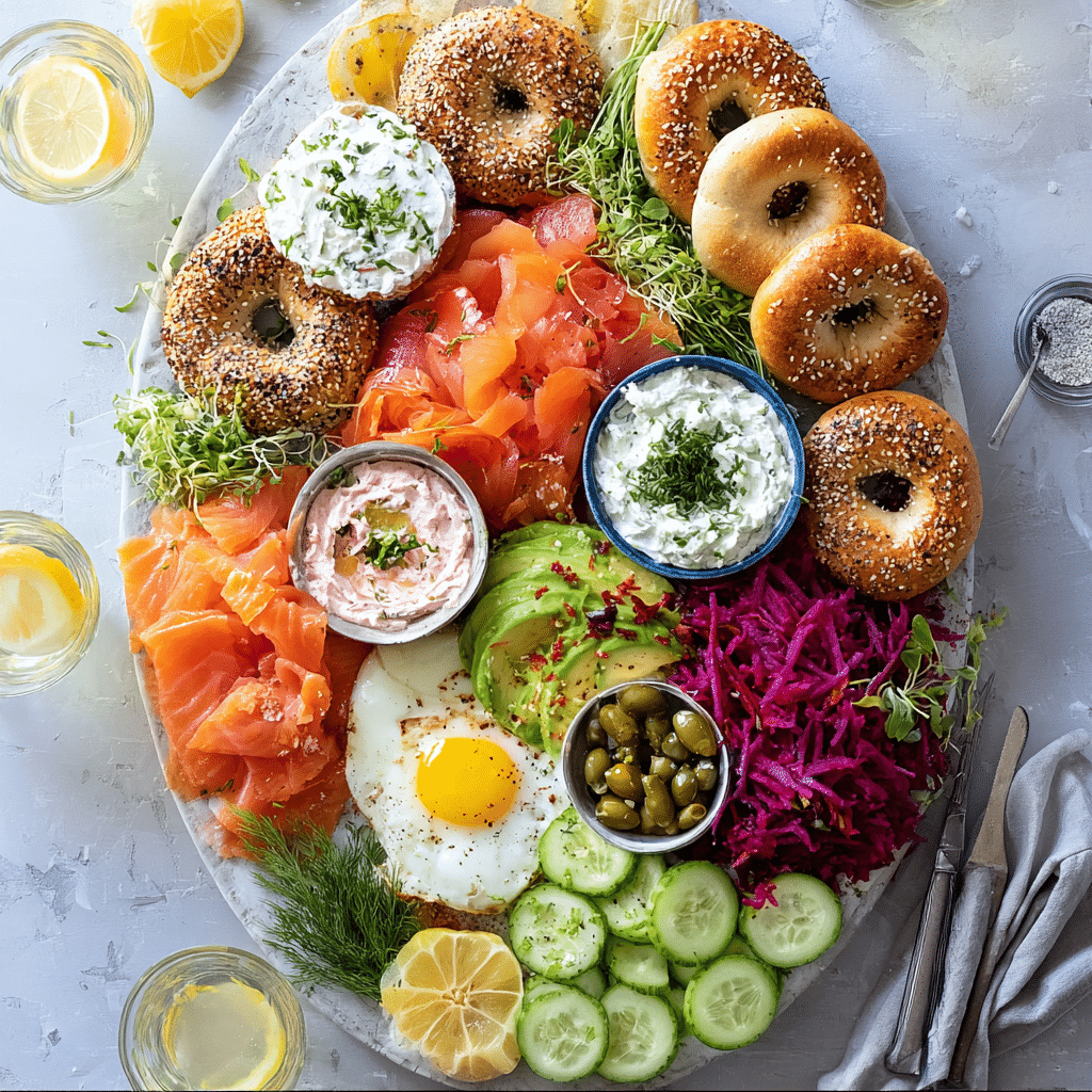 Smoked Salmon Bagel Platter Recipe - Recipe Image