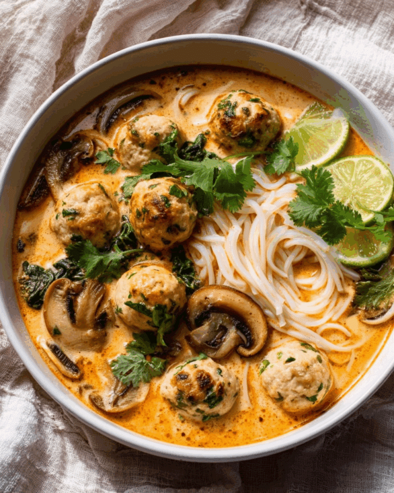 Chicken Meatball Noodle Soup Recipe