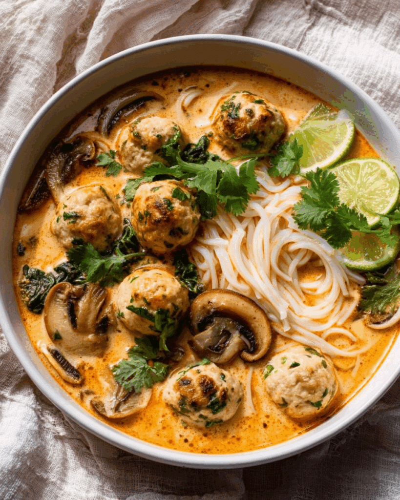 Chicken Meatball Noodle Soup Recipe