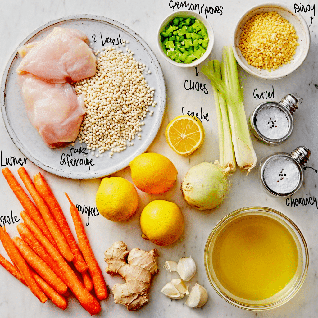 Cold-Fighting Couscous Chicken Soup Recipe - Recipe Image