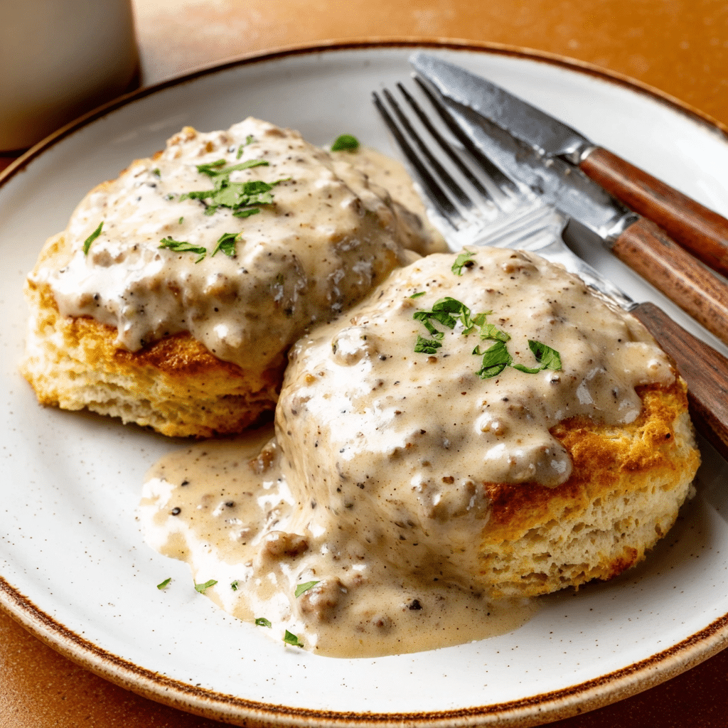 Biscuits and Gravy Recipe - Recipe Image