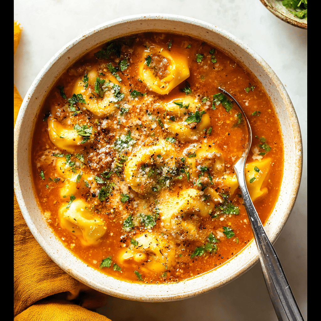 Sausage Butternut Squash Tortellini Soup Recipe - Recipe Image