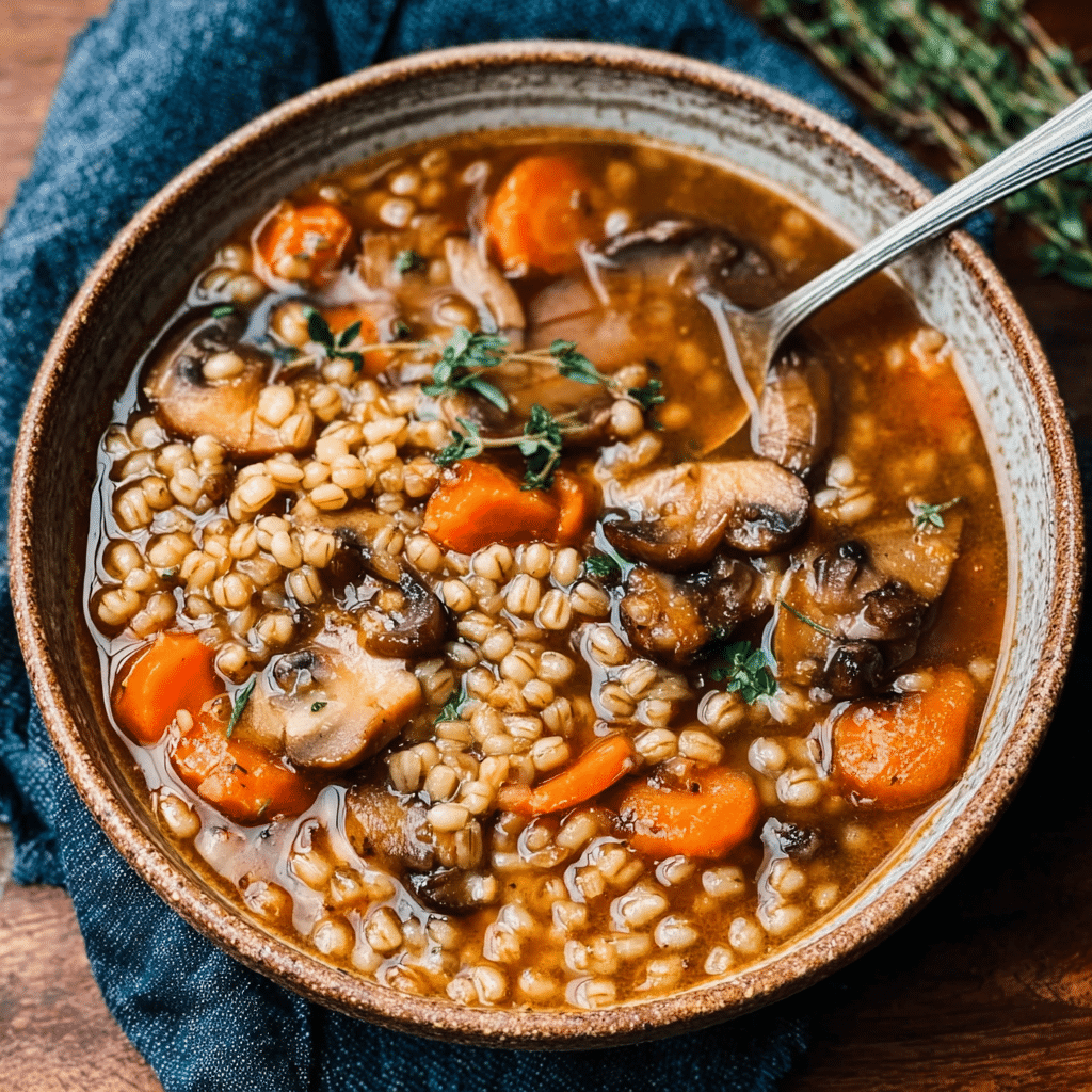 Mushroom Barley Soup Recipe - Recipe Image