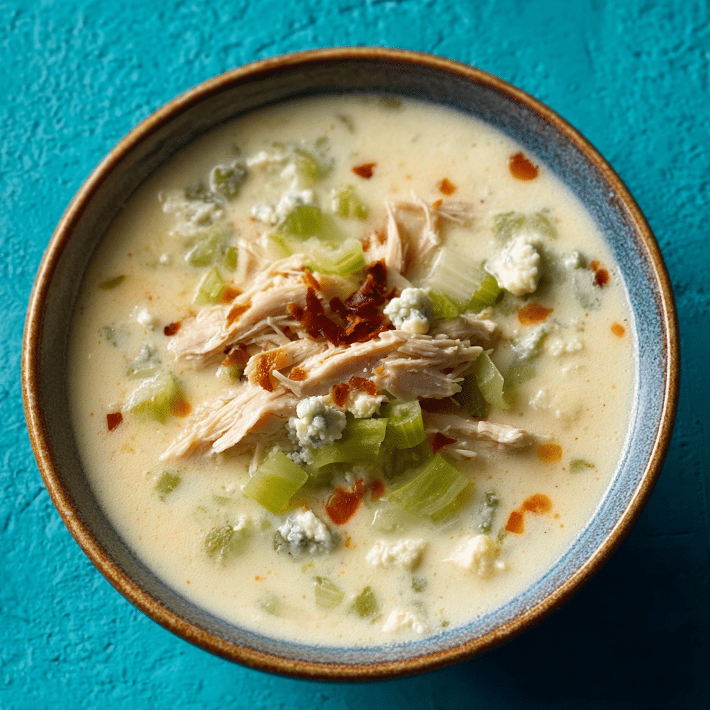 Buffalo Blue Cheese Chicken Soup Recipe - Recipe Image