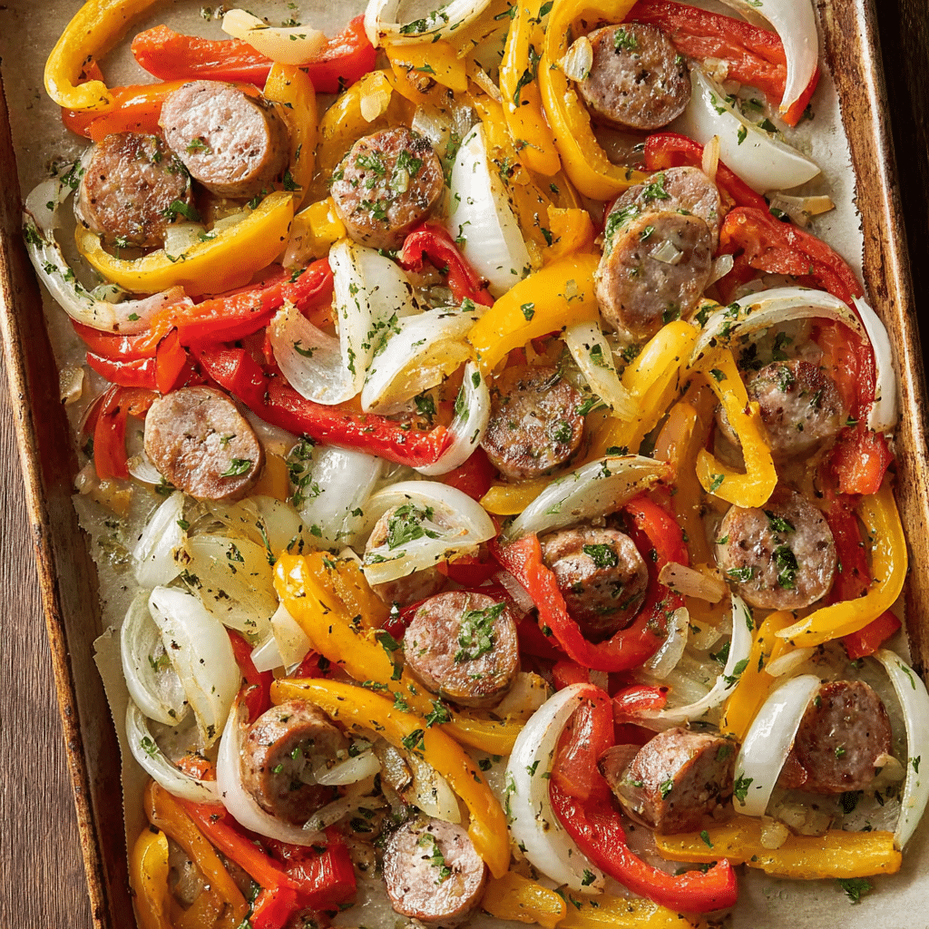 One-Pan Italian Sausage and Peppers Recipe - Recipe Image