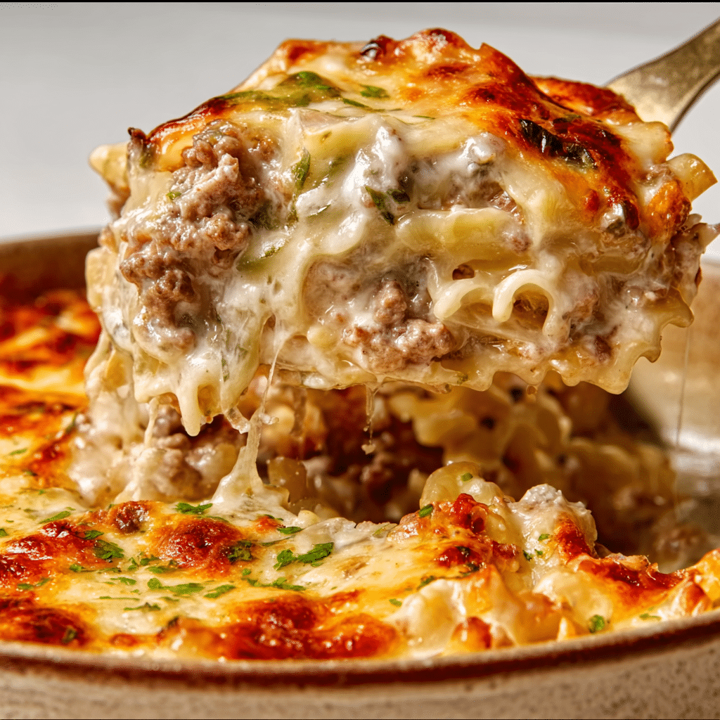 Philly Cheese Steak Casserole Recipe - Recipe Image