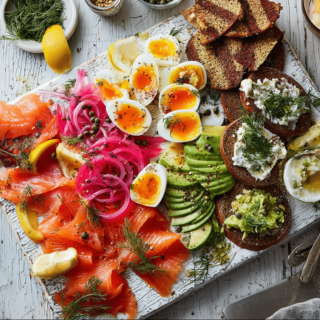 Smoked Salmon Bagel Platter Recipe - Recipe Image