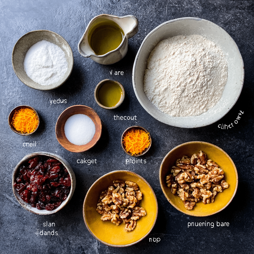 Cranberry Orange Walnut Loaf Recipe - Recipe Image