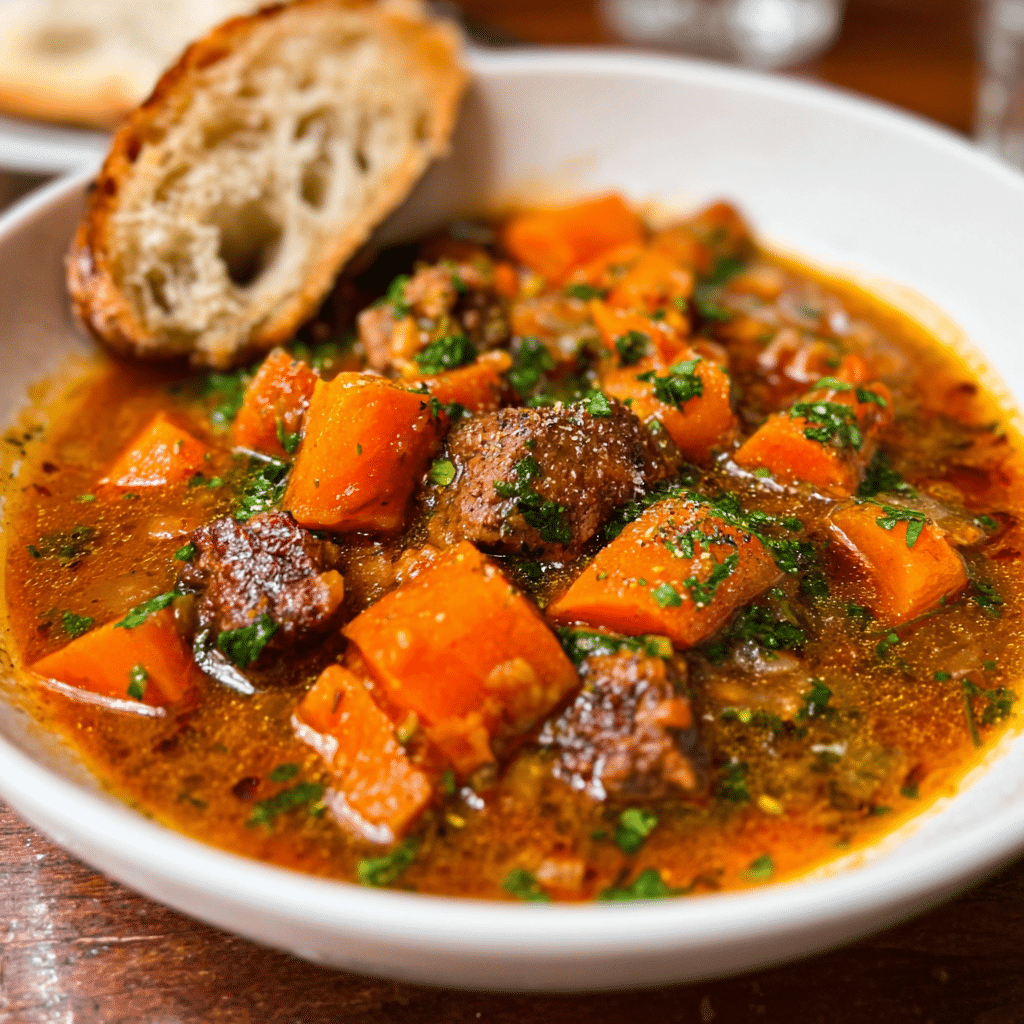 Harvest Harmony Beef & Sweet Potato Stew Recipe - Recipe Image