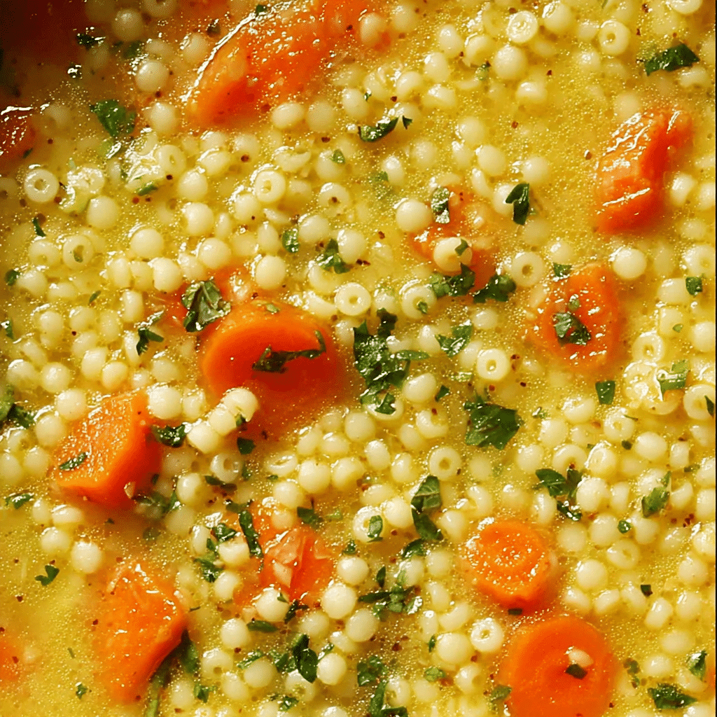 Cold-Fighting Couscous Chicken Soup Recipe - Recipe Image