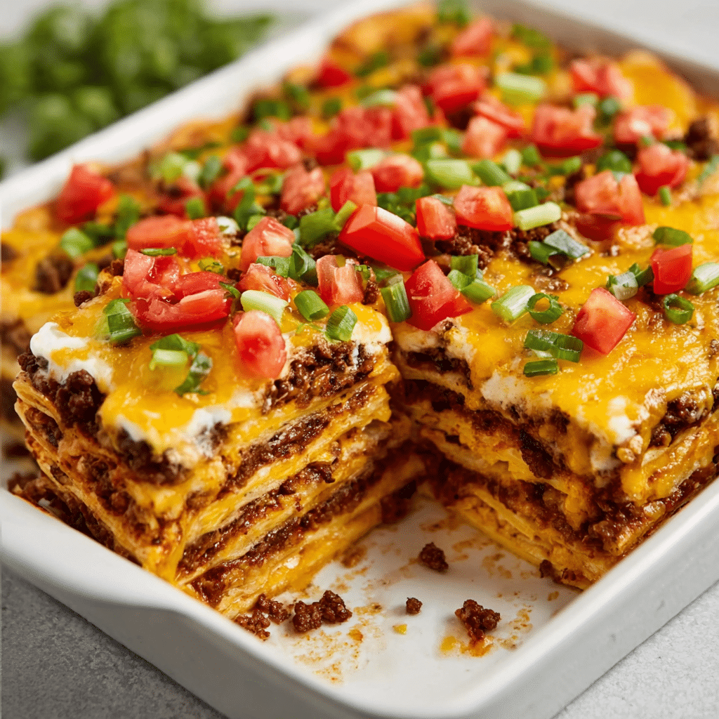Stacked Enchiladas (Mexican Lasagna) Recipe - Recipe Image