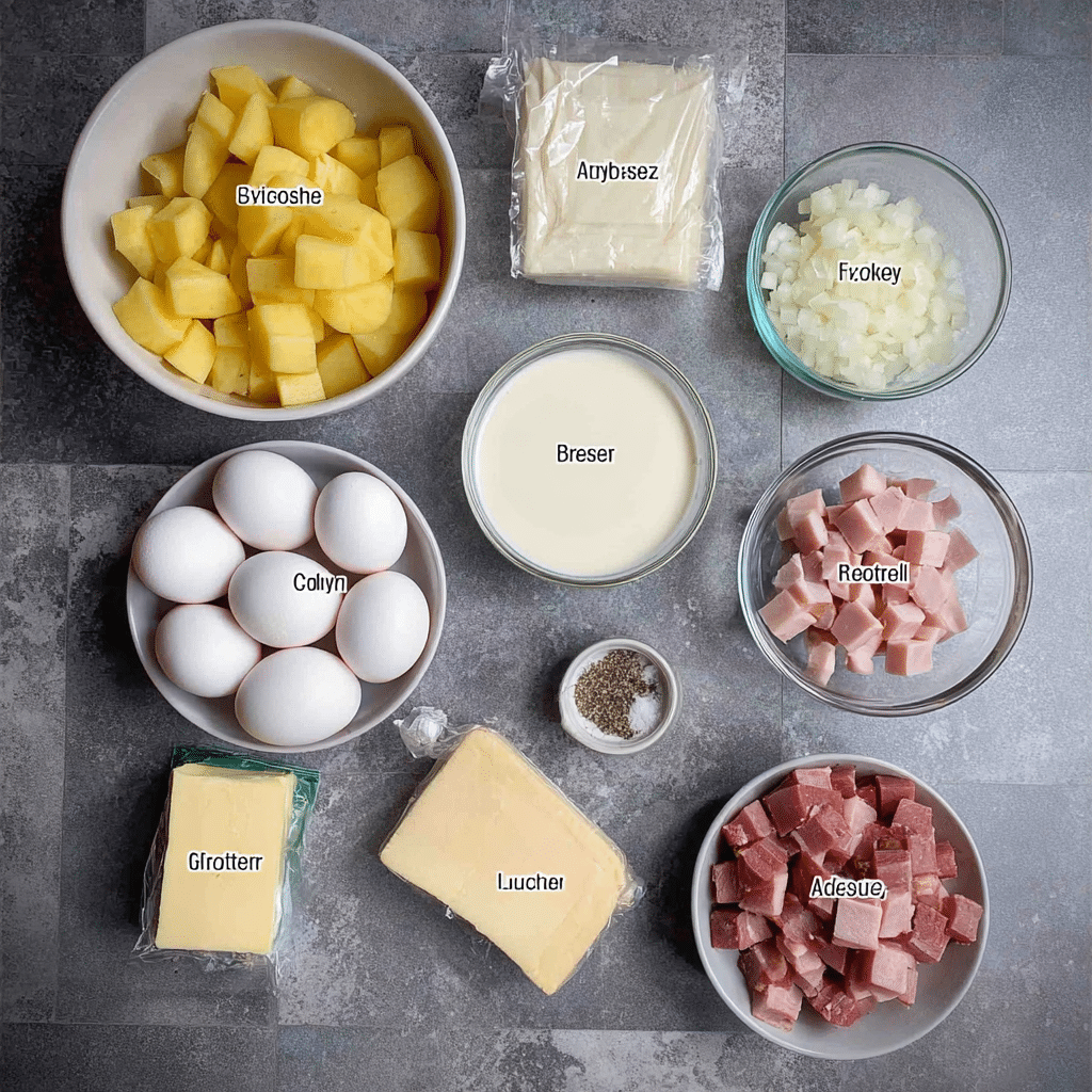 Frittata with Potatoes and Ham Recipe - Recipe Image