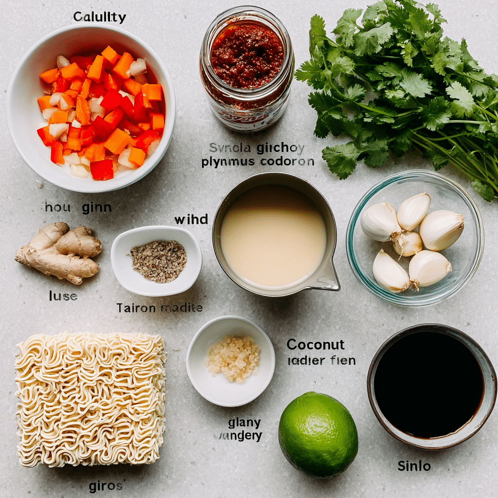 Thai Red Curry Noodle Soup Recipe - Recipe Image