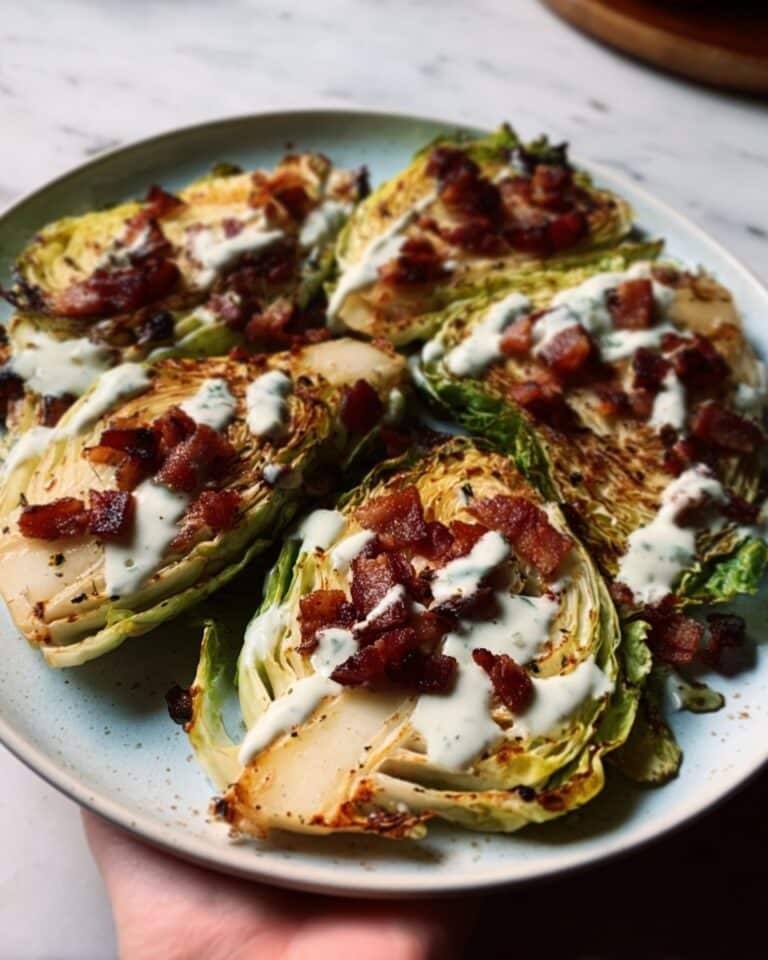 Oven Roasted Garlic Cabbage Steaks Recipe