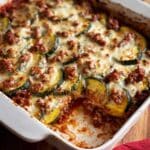 Meaty Zucchini Casserole with Ground Beef and Melty Cheese Recipe