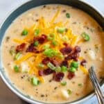 Beef & Smoked Cheddar Potato Soup Recipe
