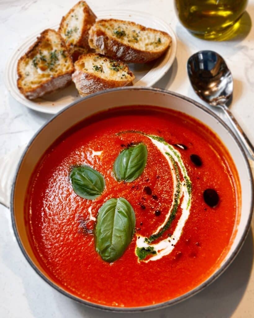 Creamy Tomato Basil Soup Recipe