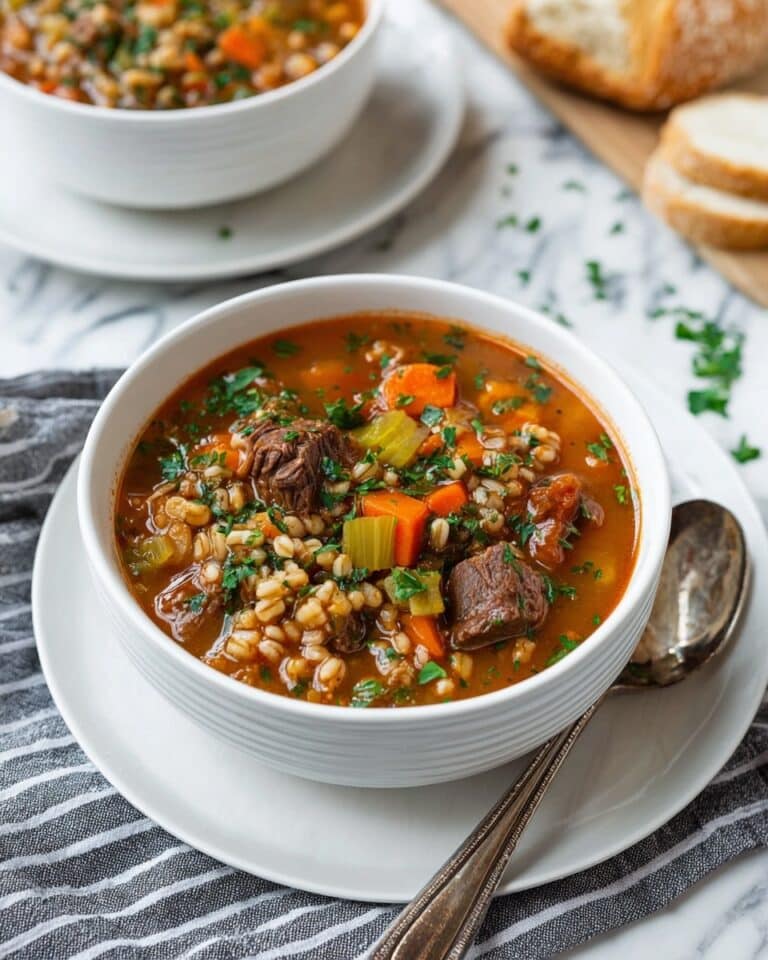Chunky Beef and Barley Soup Recipe