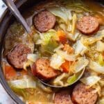 European Cabbage and Sausage Soup Recipe