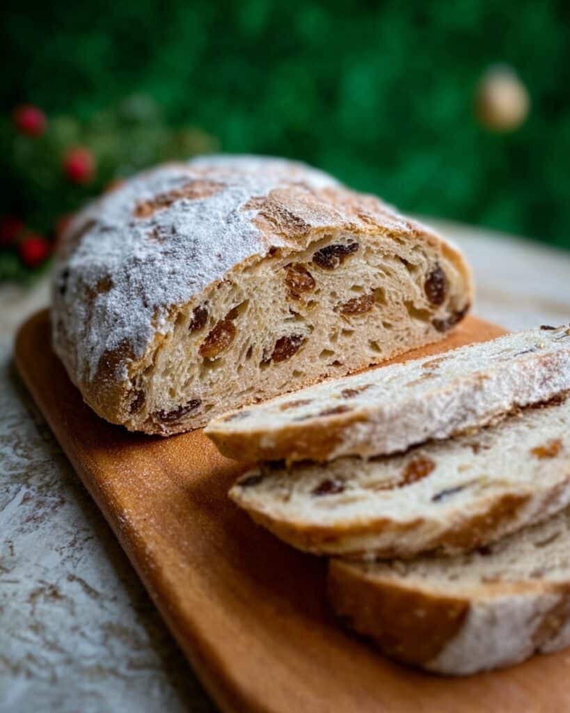 Sourdough Stollen with Dried Fruit, Nuts, and Marzipan Recipe