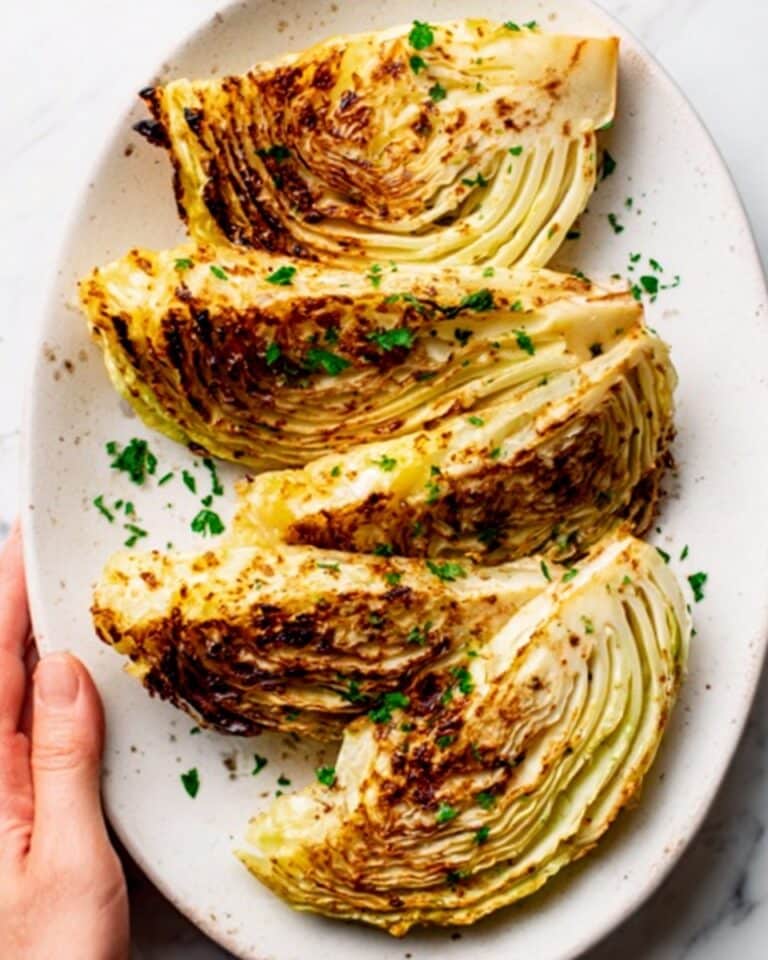 Crispy Air Fryer Cabbage Wedges Recipe