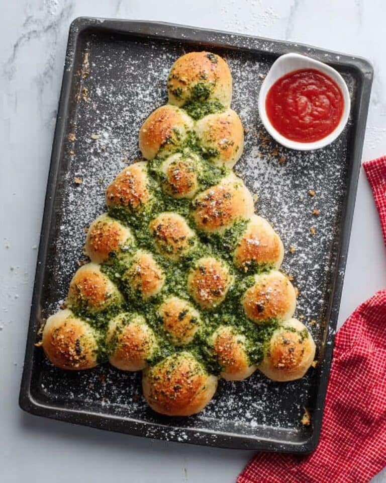 Festive Christmas Tree Pesto Bread Recipe
