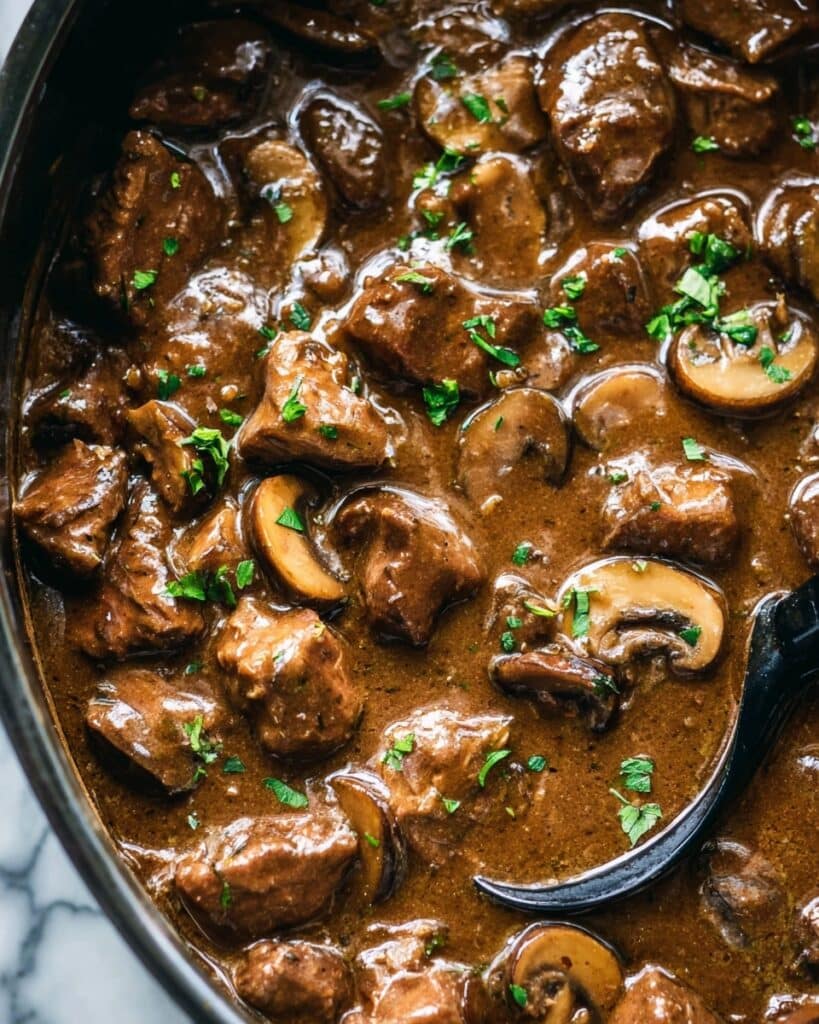 Slow Cooker Beef Tips and Vegetables Recipe