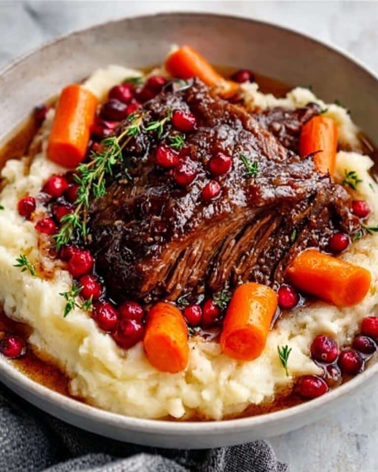 Holiday Roast Beef with Cranberry Balsamic Sauce Recipe