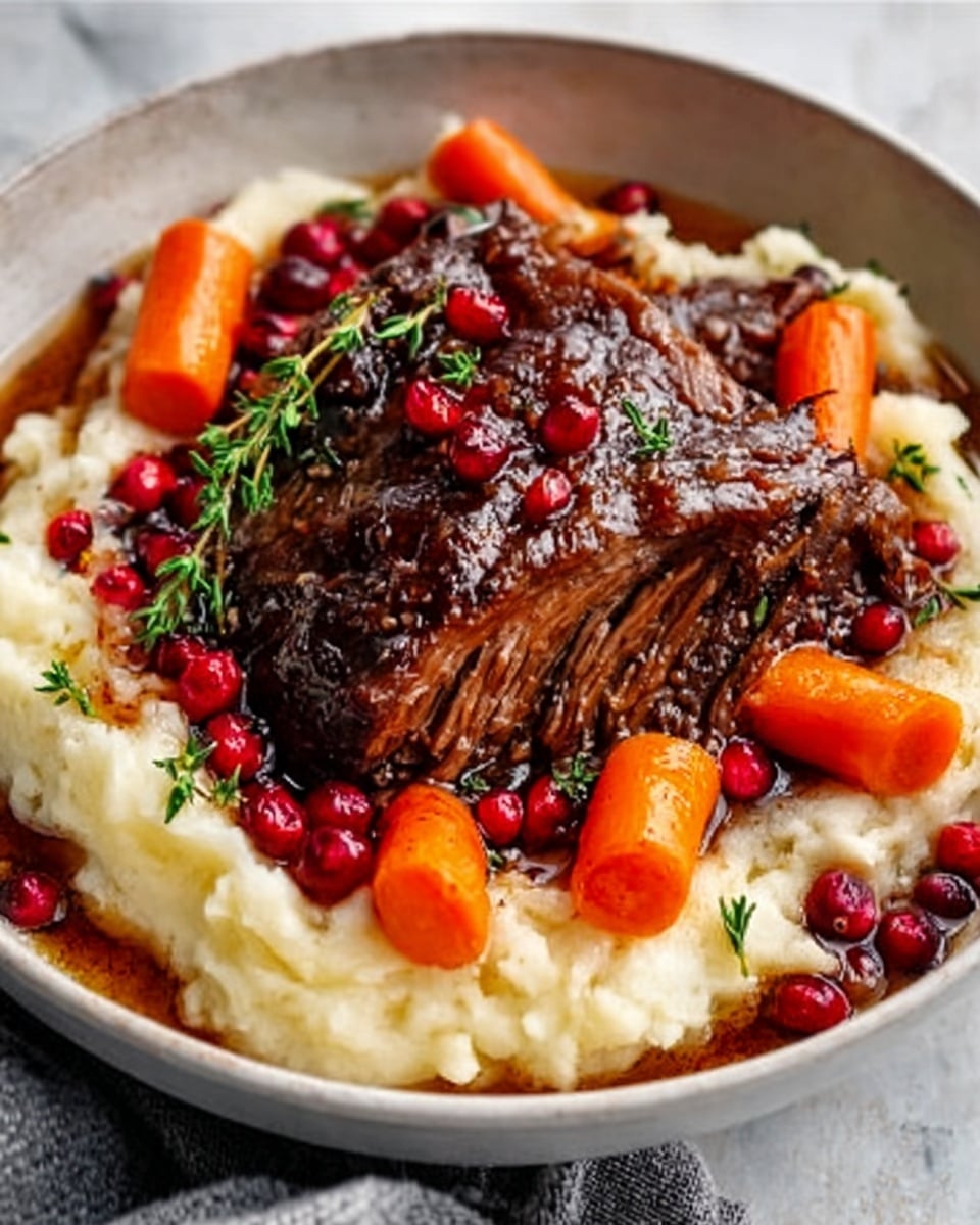 Holiday Roast Beef with Cranberry Balsamic Sauce Recipe
