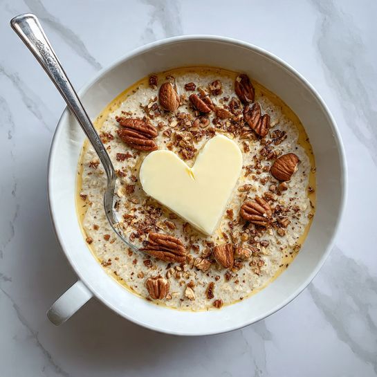 Creamy Apple Baked Oatmeal with Healthy Caramel Sauce Recipe