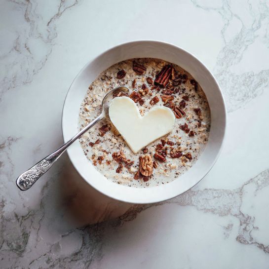 Creamy Apple Baked Oatmeal with Healthy Caramel Sauce Recipe - Recipe Image