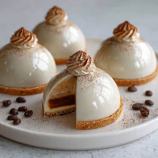 Gingerbread Latte Mousse Domes Recipe