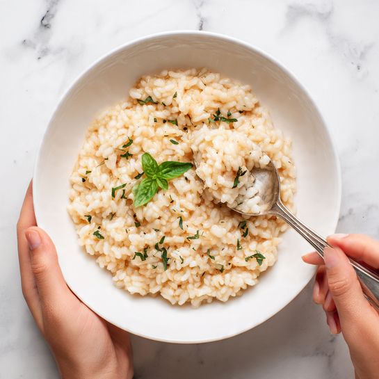Creamy Garlic Parmesan Orzo Recipe - Recipe Image