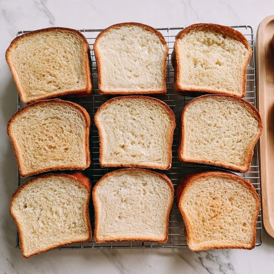 The image shows a dark, used baking tray with ten round biscuits arranged in two uneven rows. Each biscuit has two visible layers, with a light golden-brown top and bottom, and small chunks of yellow corn embedded throughout the dough. The surface of the biscuits looks slightly cracked and textured, showing a soft but firm consistency. The tray is placed on a white marbled surface with a beige cloth partially visible on the right side. Photo taken with an iphone --ar 4:5 --v 7