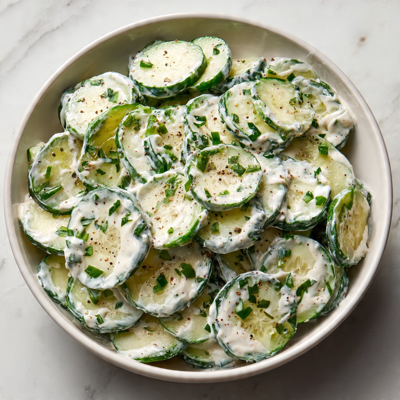 Sour Cream Cucumber Salad Recipe - Recipe Image