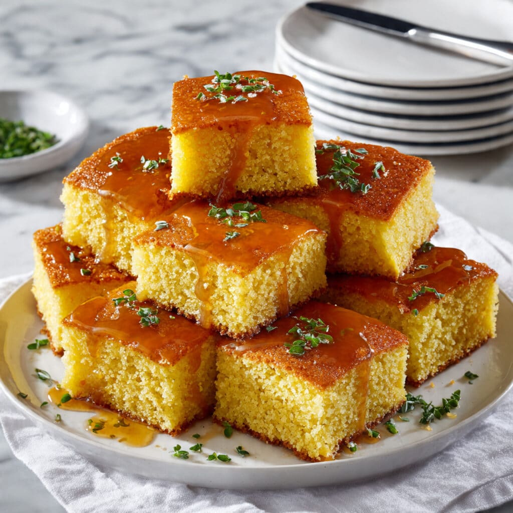 Homemade Cornbread with Maple Butter Topping Recipe