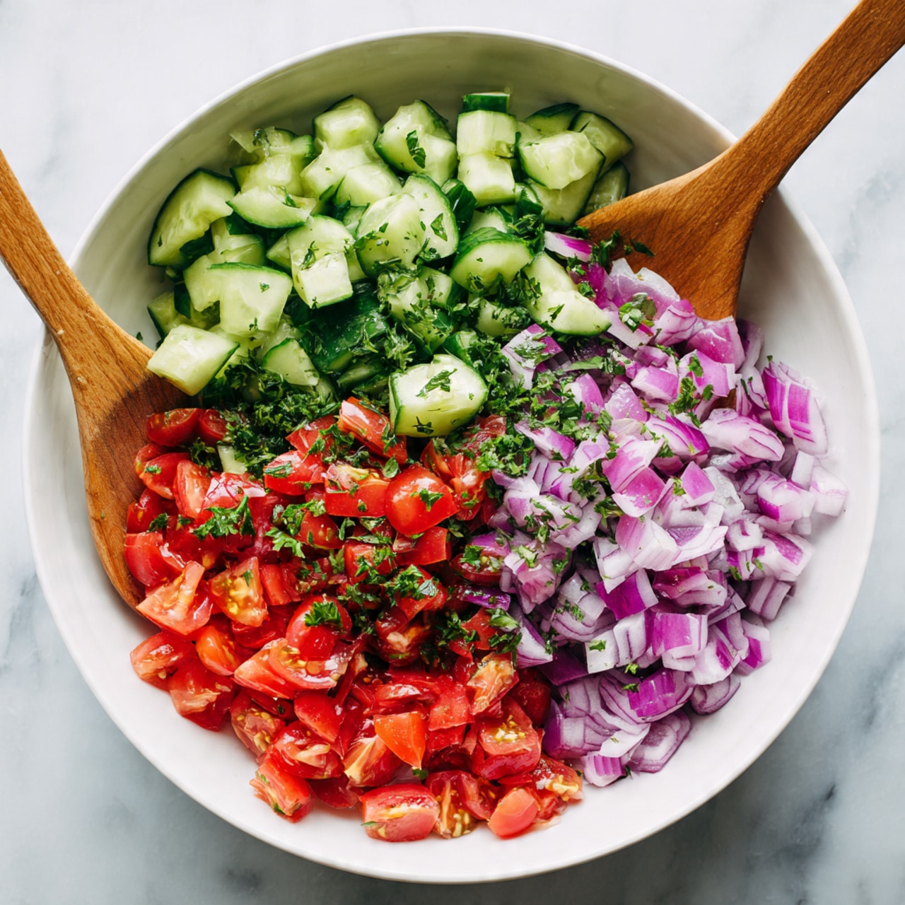 Mediterranean Cucumber Tomato Salad Recipe - Recipe Image